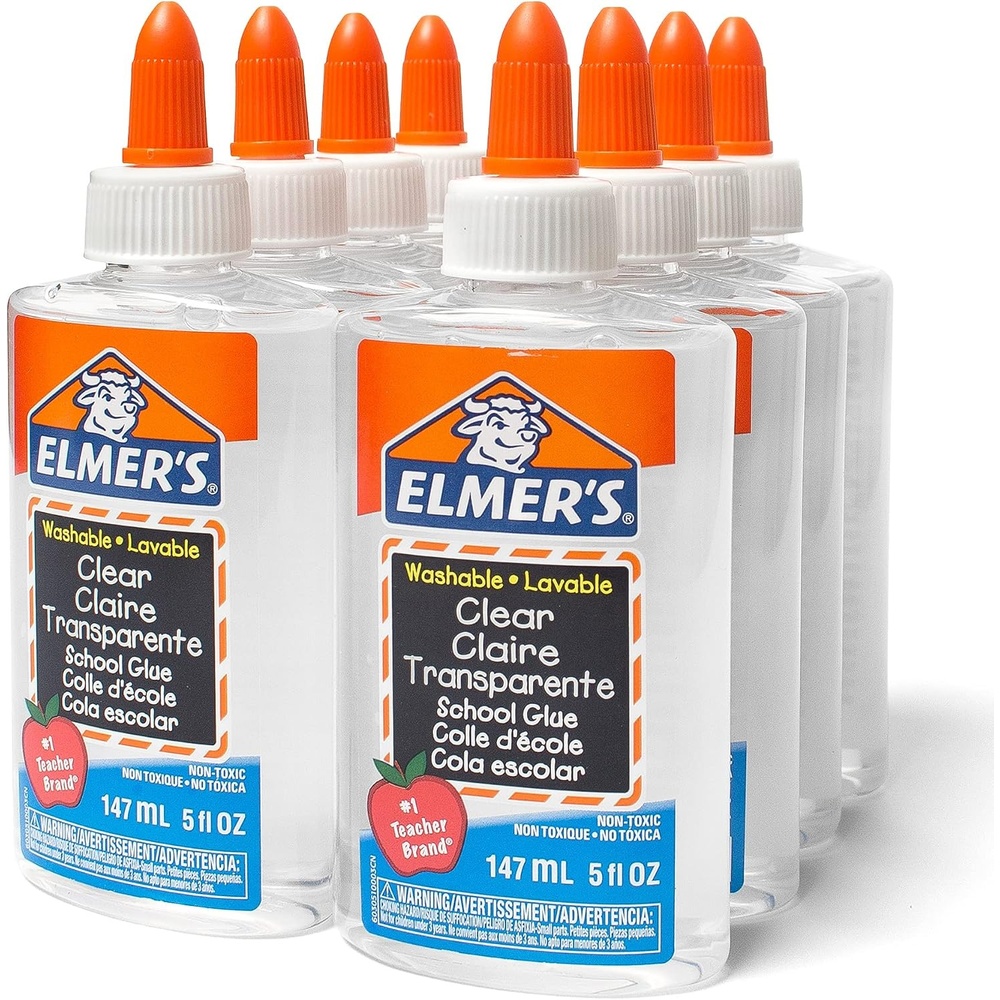 image:imageElmers Clear Liquid School Glue Washable Safe Nontoxic 32 Ounces 1 Quart  Great for Making Slime 1 Teacher Brand5 oz  8 Count