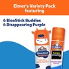 Elmer’s Disappearing Purple School Glue Sticks, Washable, 6 Grams, 12 Count – Arts & Crafts, Poster, Projects, Back to School, #1 Teacher Brand(12 Count – BlooStick Buddies & Disappearing Purple)