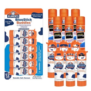 Elmer’s Disappearing Purple School Glue Sticks, Washable, 6 Grams, 12 Count – Arts & Crafts, Poster, Projects, Back to School, #1 Teacher Brand(12 Count – BlooStick Buddies & Disappearing Purple)