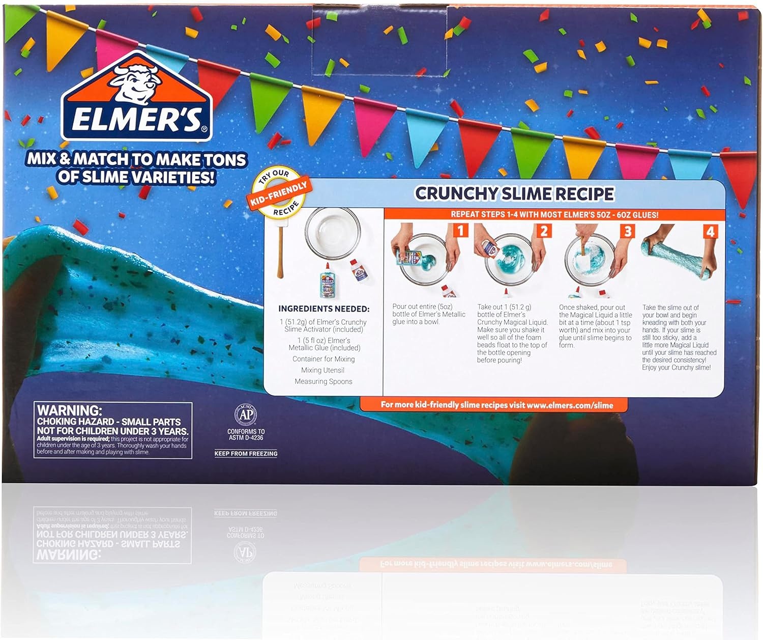 image:imageElmers Fruity Fusion Slime Kit Includes Elmers Clear Glue Magical Liquid Slime Activator Clay Color Pigments Scents Mixing Bowl Spoon 20 Piece KitCelebration Slime Kit