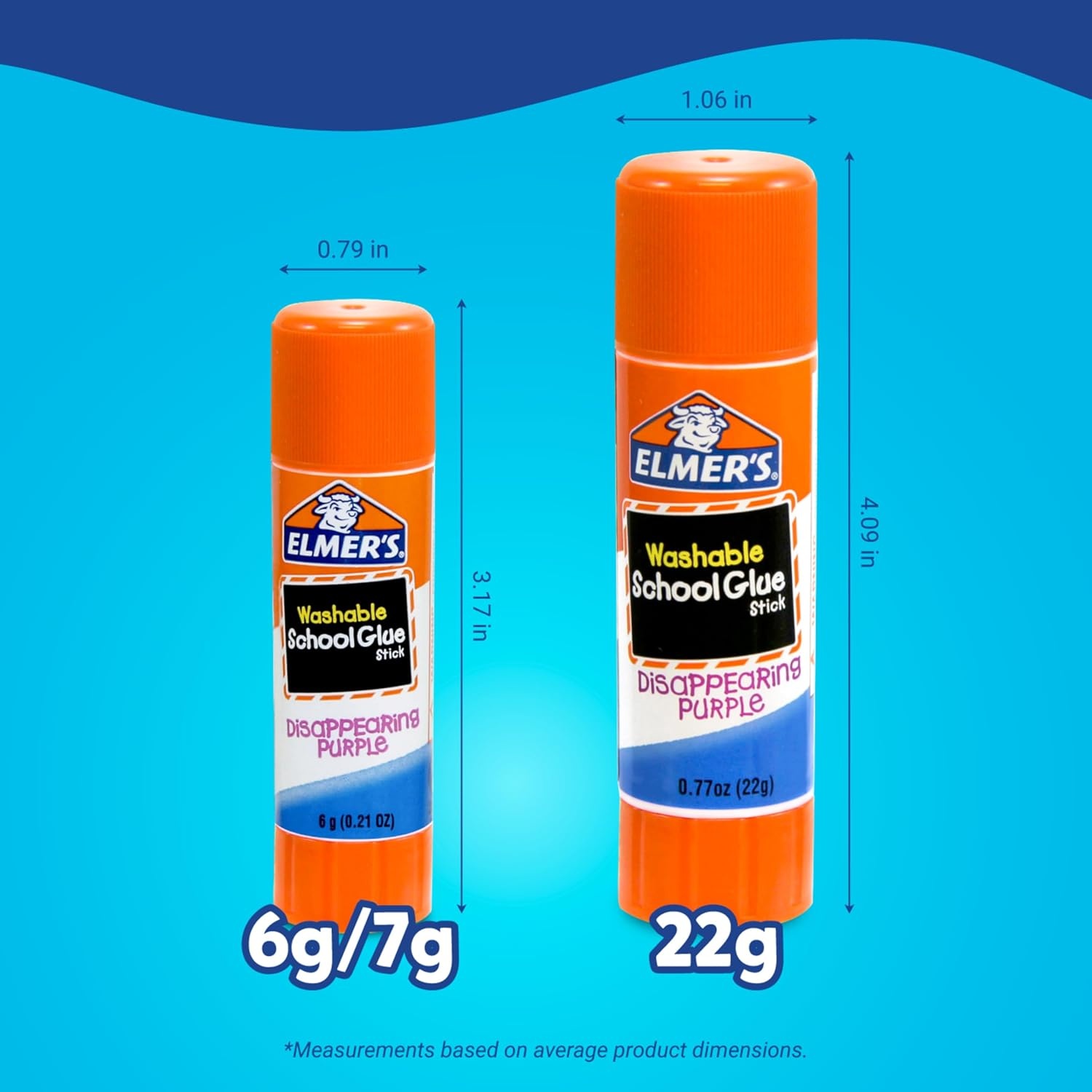 image:imageElmers Glue Sticks Variety Pack Featuring BlooStick Buddies Disappearing Purple and Scented Glue Sticks Assorted 6 Grams 30 Count Arts amp Crafts Fun Classroom Supplies 1 Teacher Brand30 Count Variety Pack