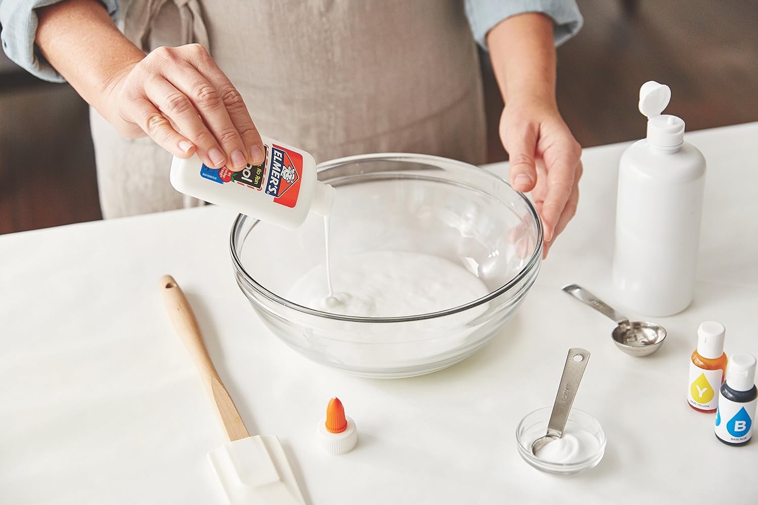 image:imageElmers White Liquid School Glue 1 Gallon Safe Washable 1 Count 1 Teacher Brand Bulk Arts amp Crafts Projects Classroom Supplies Great for Making SlimeWhite