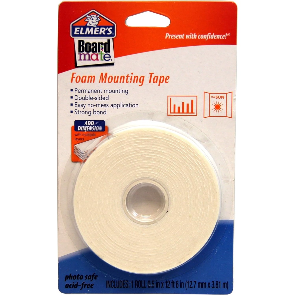 image:imageELMERS Board Mate Foam Mounting Tape 05 X 150 Roll E151