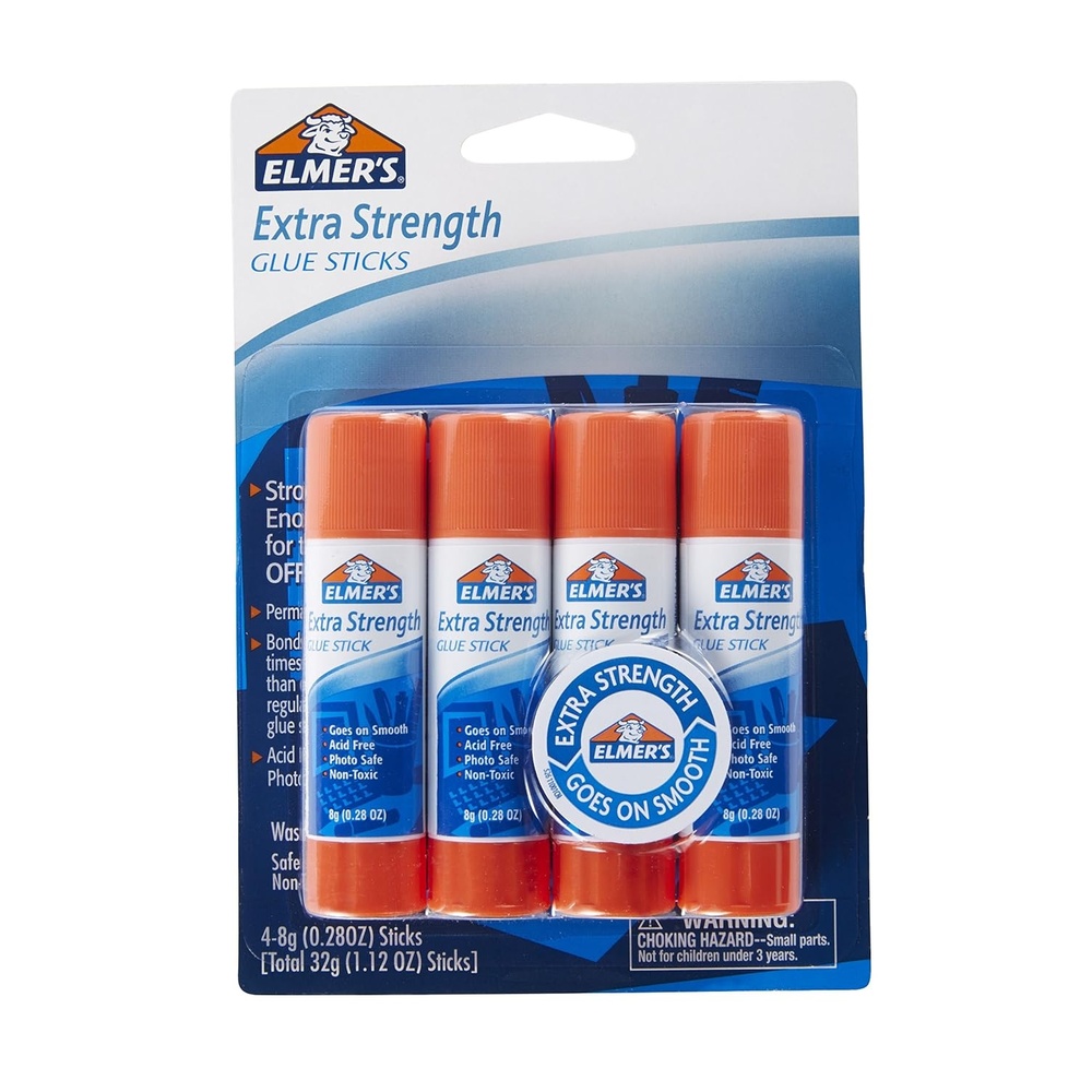 image:imageElmers Extra Strength Glue Sticks Washable 8 Grams 24 Count  Poster Vision Board Back to School Supplies 1 Teacher BrandWhite