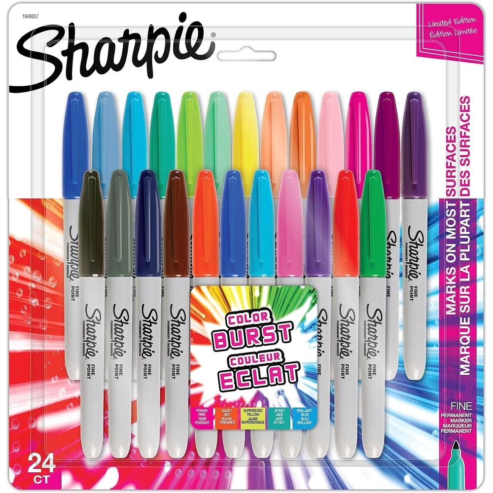 image:imageSharpie Permanent Markers Toy Story 5 Packaging Assorted Fine Point 24 CountColor Burst
