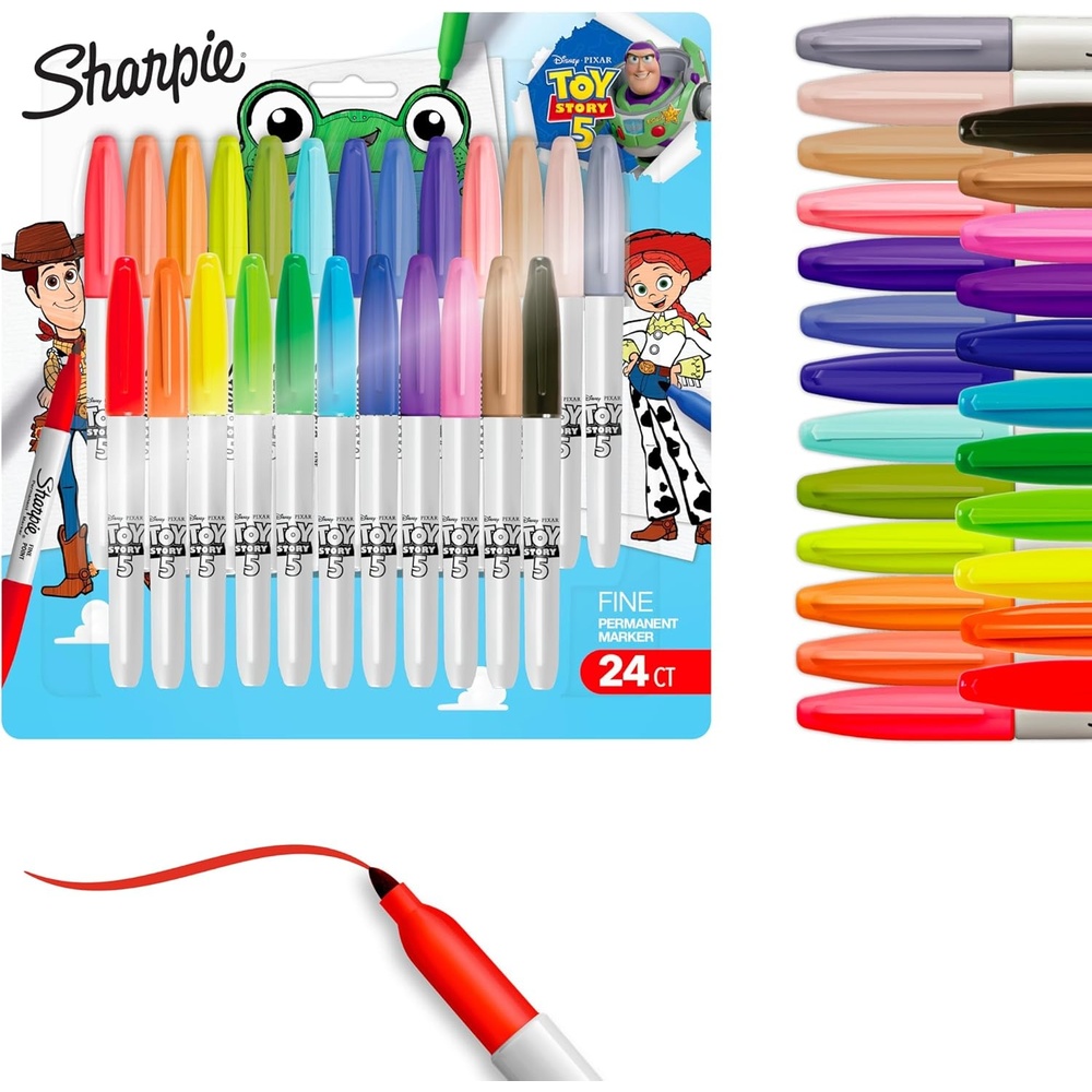 image:imageSharpie Permanent Markers Toy Story 5 Packaging Assorted Fine Point 24 CountToy Story