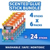 Elmer’s Color ‘n Glitz Glue Sticks, Washable, Assorted Colors, Includes Disappearing Purple, 6 Grams 12 Count – Stocking Stuffer, Vision Board, #1 Teacher Brand(Dessert Scented)