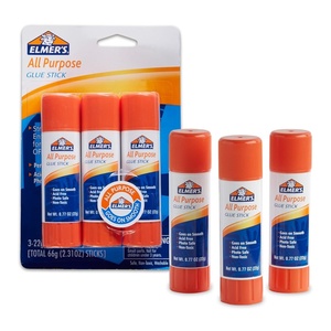 Elmer’s All Purpose Glue Sticks, Washable & Non-Toxic, Clear, 22 Grams, 12 Count – Classroom, Household, Craft Projects, Poster, Vision Board, #1 Teacher Brand(3 Count)