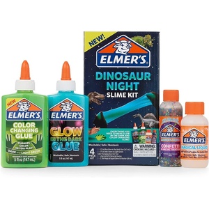 Elmer’s Butter Slime Kit, Includes Glow in the Dark Glue, Glitter Glue, Slime Activator, 4 Count – Kids Activity, Creative Fun, Arts & Crafts(Dinosaur Night)