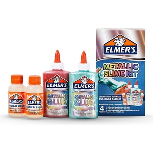 Elmer’s Butter Slime Kit, Includes Glow in the Dark Glue, Glitter Glue, Slime Activator, 4 Count – Kids Activity, Creative Fun, Arts & Crafts(Metalllic Kit)
