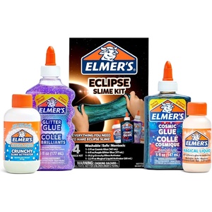 Elmer’s Butter Slime Kit, Includes Glow in the Dark Glue, Glitter Glue, Slime Activator, 4 Count – Kids Activity, Creative Fun, Arts & Crafts(NEW Eclipse Slime Kit)