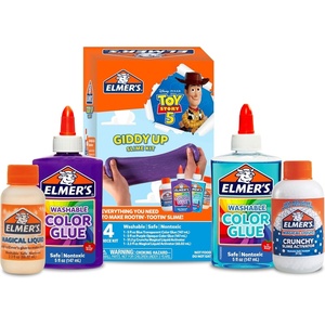 Elmer’s Butter Slime Kit, Includes Glow in the Dark Glue, Glitter Glue, Slime Activator, 4 Count – Kids Activity, Creative Fun, Arts & Crafts(NEW Toy Story 5 Giddy Up Slime Kit)