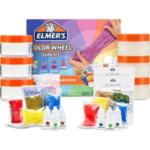 Elmer’s Color Wheel Slime Kit, Includes Premade Slime, Clay Color Pigments, Scents, Sheet Labels, 24 Piece Kit – Arts & Crafts, Kids DIY Fun, Summer Activity(NEW Color Wheel (6 ct  4 oz Jars))