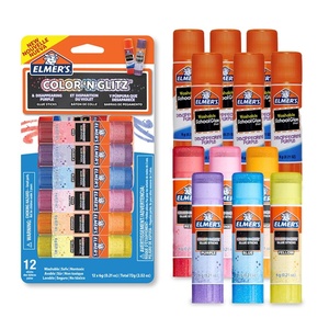 Elmer’s Color ‘n Glitz Glue Sticks, Washable, Assorted Colors, Includes Disappearing Purple, 6 Grams 12 Count – Stocking Stuffer, Vision Board, #1 Teacher Brand(Color ‘n Glitz + Disappearing Purple)