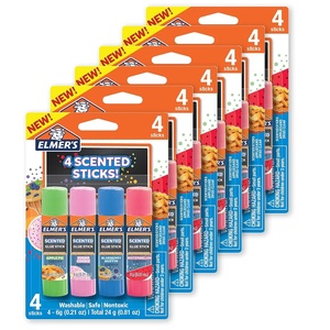 Elmer’s Color ‘n Glitz Glue Sticks, Washable, Assorted Colors, Includes Disappearing Purple, 6 Grams 12 Count – Stocking Stuffer, Vision Board, #1 Teacher Brand(Dessert Scented)