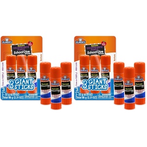 Elmer’s Disappearing Purple School Glue Sticks, Washable, 22 Grams, 3 Count – Poster, Vision Board, Back to School Supplies, #1 Teacher Brand(3 Count (Pack of 2))