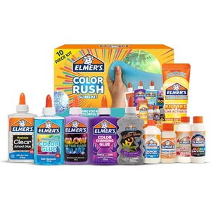 Elmer’s Fruity Fusion Slime Kit, Includes Elmer’s Clear Glue, Magical Liquid Slime Activator, Clay Color Pigments, Scents, Mixing Bowl, Spoon, 20 Piece Kit(Color Rush Slime Kit)