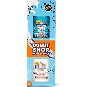 Elmer’s GUE Premade, Donut Shop Variety Pack, Scented, Includes Fluffy, Glossy Blue, Slime Add-Ins, 2 Count
