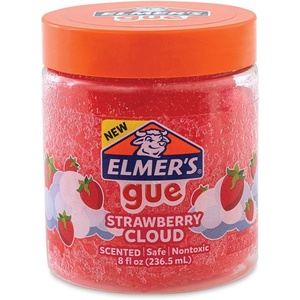 Elmer’s Gue Premade Slime, Glassy Clear Slime, Great for Mixing in Add-ins, 2 Count(Strawberry Cloud)
