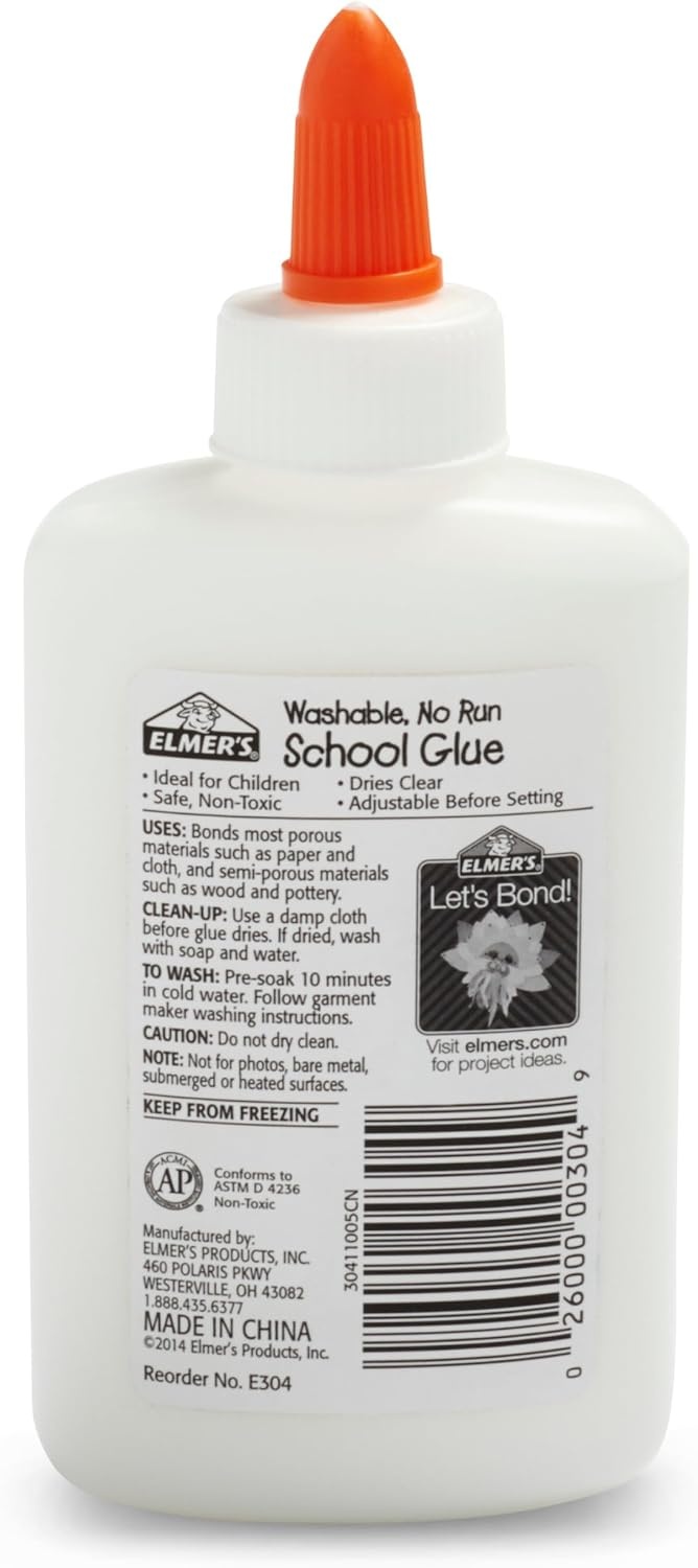 image:imageElmers Liquid School Glue Washable Safe and Nontoxic 4oz 1 Count Back to School Supplies